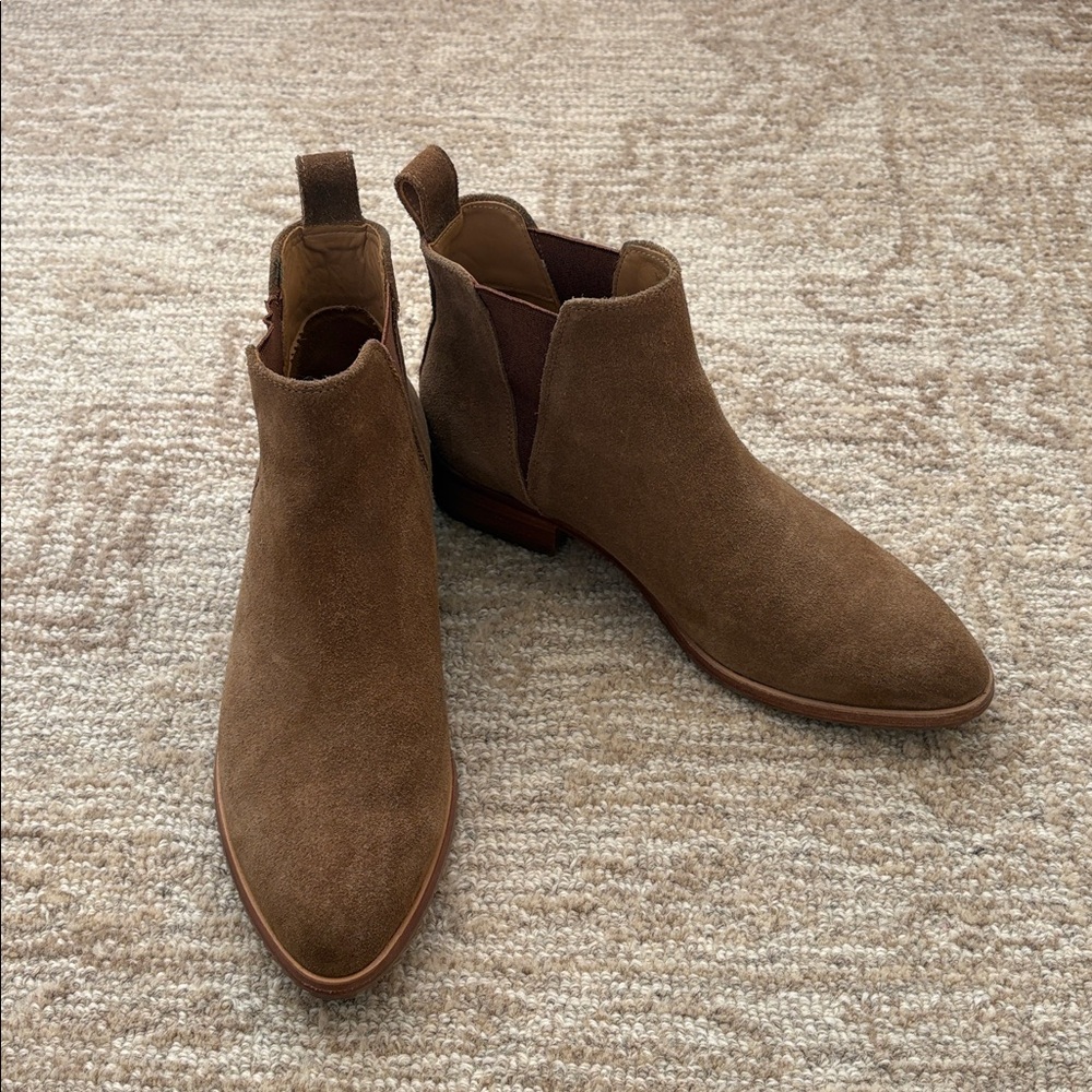 Nisolo Brown Suede Chelsea Ankle Boots